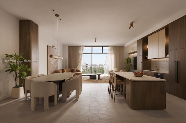 4241 Aurora St Unit 701, Coral Gables, FL 33146 - dining room with floor to ceiling windows and light colored carpet