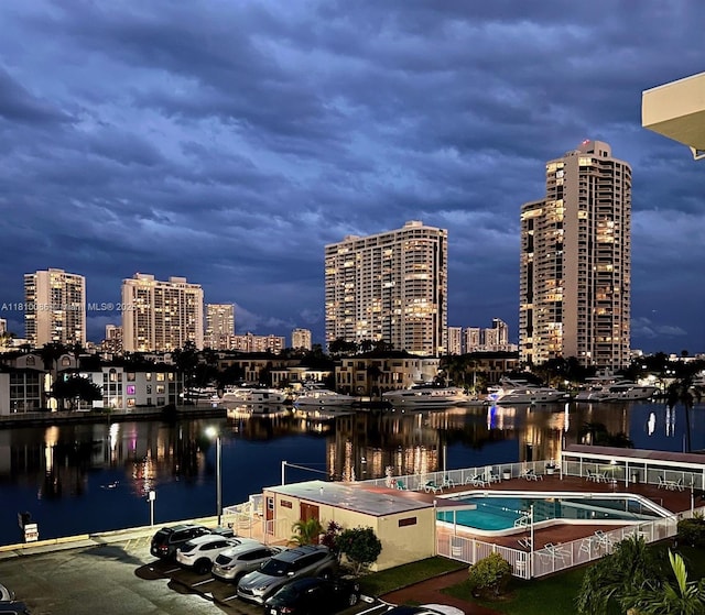 2999 Point E Dr Unit C-409, Aventura, FL 33160 - water view with a view of city lights