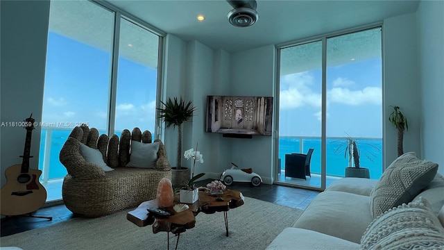700 NE 25th St Unit 1703, Miami, FL 33137 - living area with floor to ceiling windows