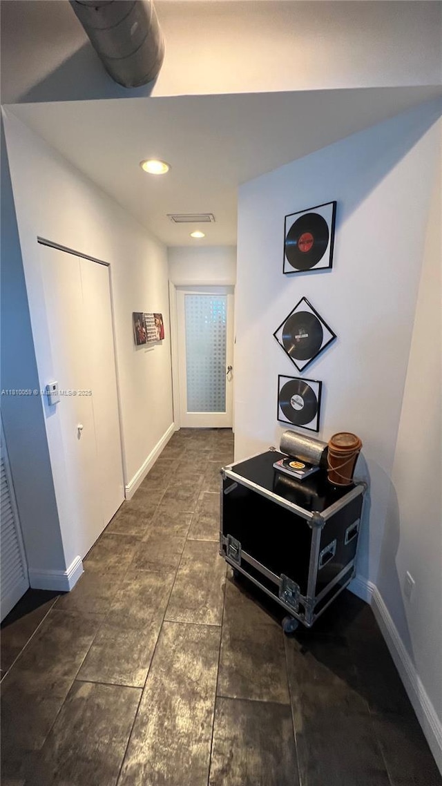 700 NE 25th St Unit 1703, Miami, FL 33137 - hall featuring baseboards, tile patterned floors, and recessed lighting