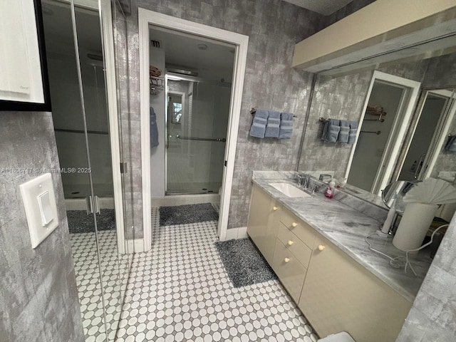 7443 Fairfax Dr Unit 208, Tamarac, FL 33321 - full bathroom featuring vanity and a shower stall