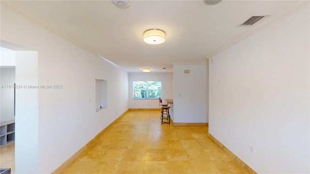 7 Montilla Ave, Coral Gables, FL 33134 - hall featuring ornamental molding and baseboards