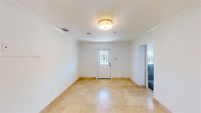 7 Montilla Ave, Coral Gables, FL 33134 - foyer entrance featuring baseboards and ornamental molding