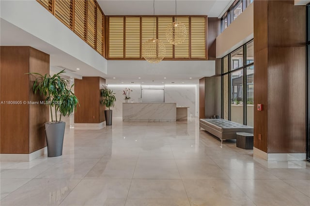 540 Brickell Key Dr Unit 718, Miami, FL 33131 - common area with a high ceiling