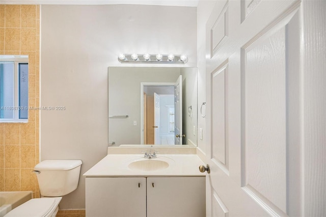 1005 NE 41st Ave, Homestead, FL 33033 - full bathroom featuring toilet, vanity, and tub / shower combination