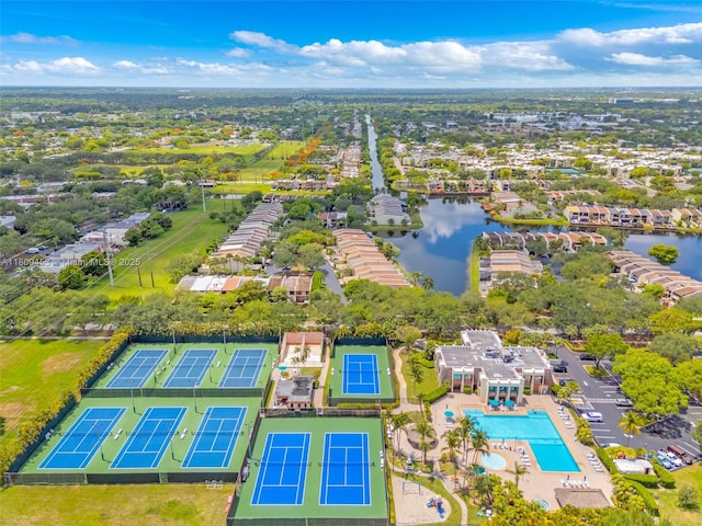 7619 SW 102nd Pl, Miami, FL 33173 - drone / aerial view of a large body of water and a pool