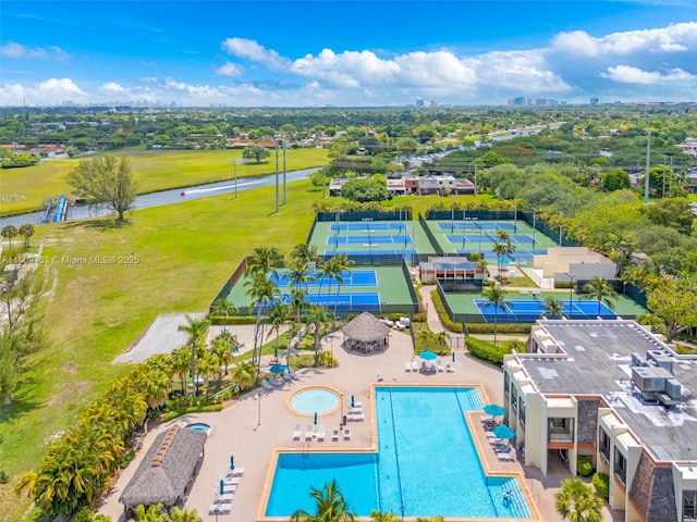 7619 SW 102nd Pl, Miami, FL 33173 - drone / aerial view of a pool