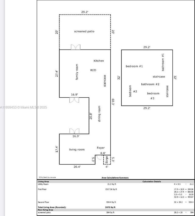 7619 SW 102nd Pl, Miami, FL 33173 - property floor plan