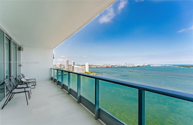 1331 Brickell Bay Dr Unit 2805, Miami, FL 33131 - balcony featuring a water view and a city view