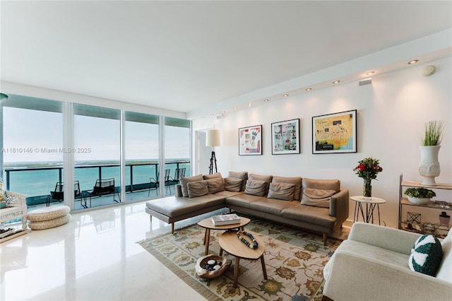 1331 Brickell Bay Dr Unit 2805, Miami, FL 33131 - living area with floor to ceiling windows and tile patterned flooring