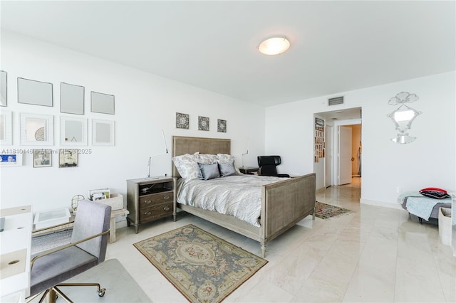 1331 Brickell Bay Dr Unit 2805, Miami, FL 33131 - bedroom with light marble finish floors and a desk