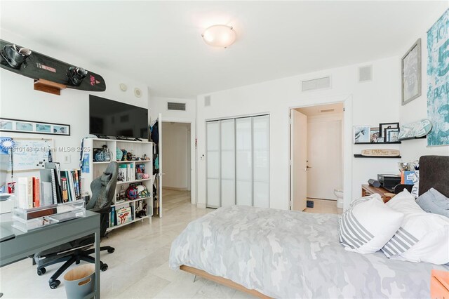 1331 Brickell Bay Dr Unit 2805, Miami, FL 33131 - bedroom with a closet and an office area