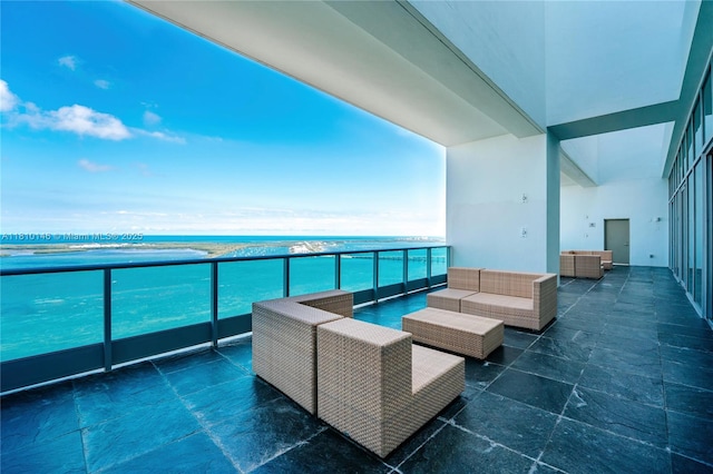 1331 Brickell Bay Dr Unit 2805, Miami, FL 33131 - balcony with an outdoor hangout area and a water view