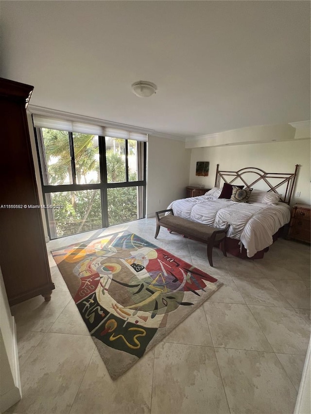 15645 Collins Ave Unit 301, Sunny Isles Beach, FL 33160 - tiled bedroom with ornamental molding