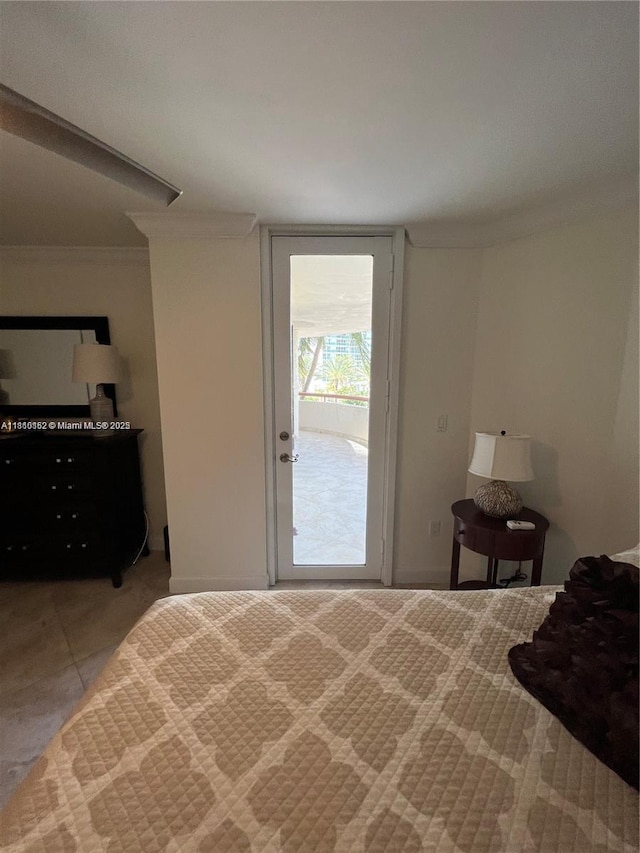 15645 Collins Ave Unit 301, Sunny Isles Beach, FL 33160 - bedroom with ornamental molding and access to outside