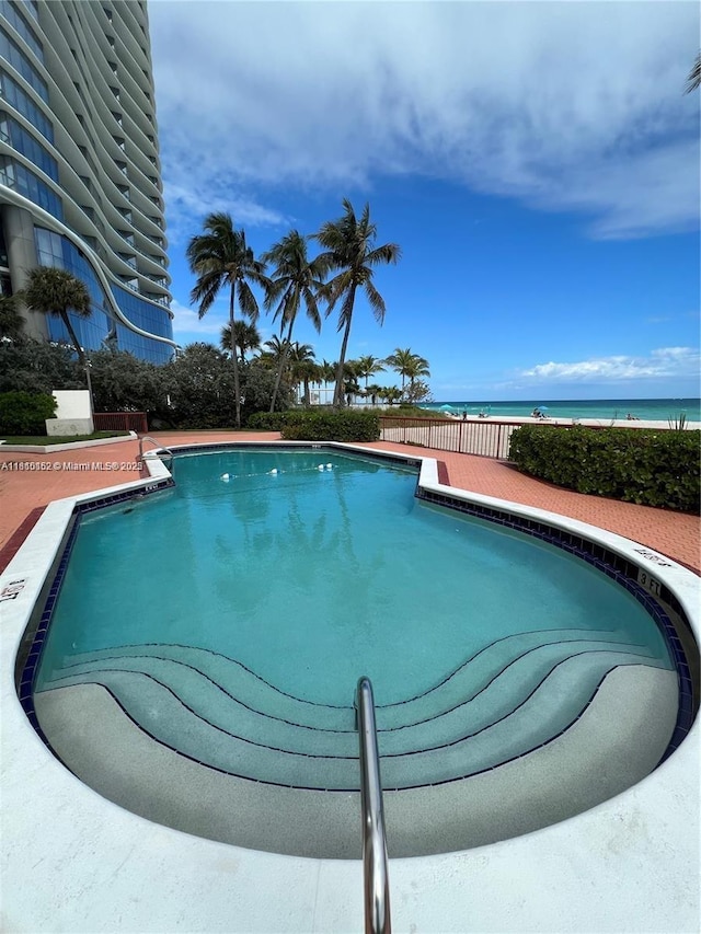 15645 Collins Ave Unit 301, Sunny Isles Beach, FL 33160 - community pool featuring a water view