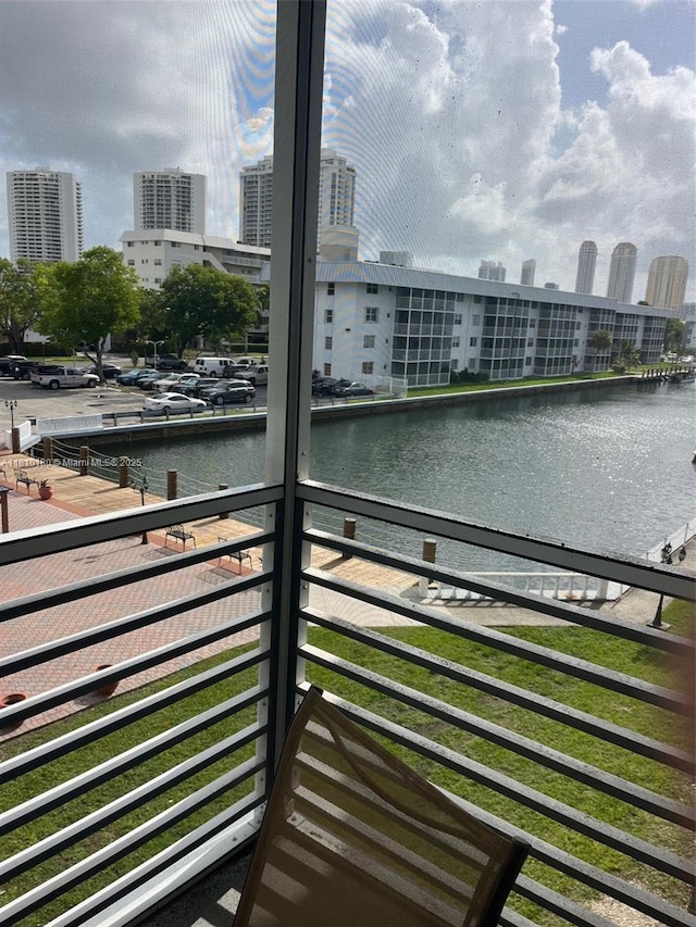 3551 NE 169th St Unit 301, North Miami Beach, FL 33160 - balcony featuring a water view and a city view