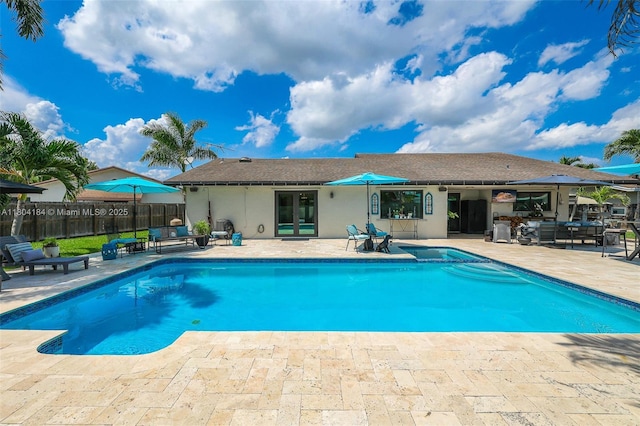 14680 SW 107th Ter, Miami, FL 33186 - view of pool with a patio area and french doors