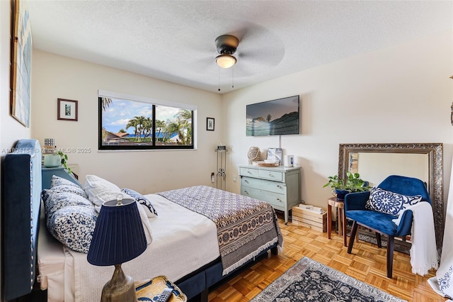 14680 SW 107th Ter, Miami, FL 33186 - bedroom with a textured ceiling and ceiling fan