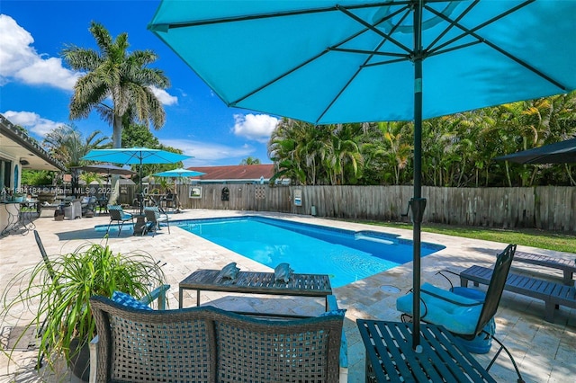 14680 SW 107th Ter, Miami, FL 33186 - view of pool with a patio and a fenced backyard