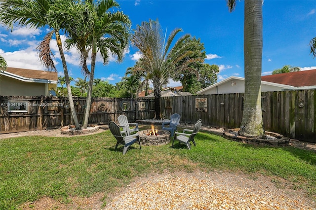 14680 SW 107th Ter, Miami, FL 33186 - view of yard featuring a fire pit