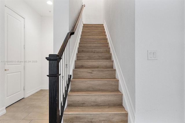 1403 SW 113th Ave, Pembroke Pines, FL 33025 - staircase with baseboards and tile patterned floors