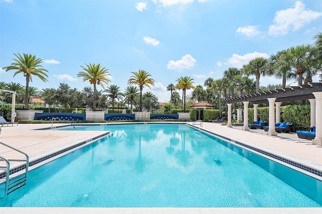 1403 SW 113th Ave, Pembroke Pines, FL 33025 - community pool with a pergola and a patio
