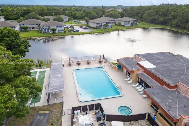 20 Lake Vista Trl Unit 107, Port St Lucie, FL 34952 - view of swimming pool featuring a water view