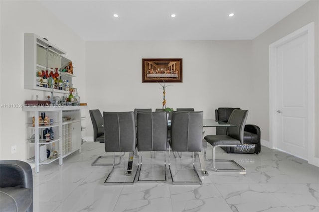 21305 SW 177th Ct, Miami, FL 33187 - dining room with recessed lighting and marble finish flooring