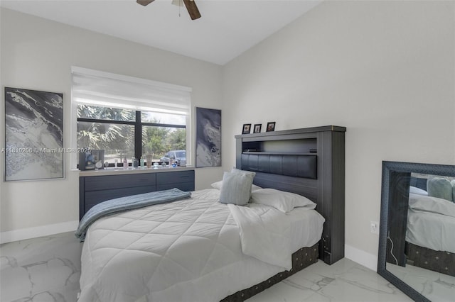 21305 SW 177th Ct, Miami, FL 33187 - bedroom with marble finish flooring and a ceiling fan