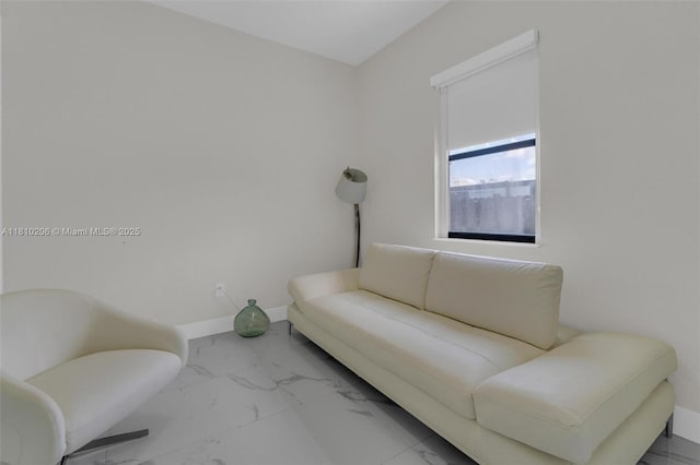 21305 SW 177th Ct, Miami, FL 33187 - living area with marble look tile flooring and baseboards