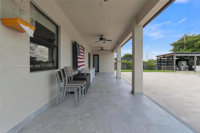 21305 SW 177th Ct, Miami, FL 33187 - view of patio featuring a ceiling fan