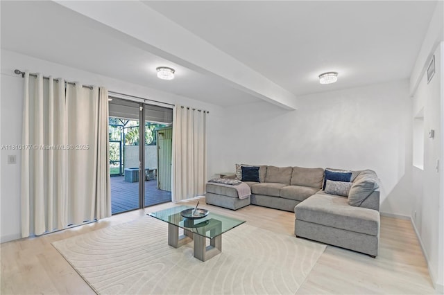 760 E Coco Plum Cir, Plantation, FL 33324 - living room with wood finished floors and beamed ceiling