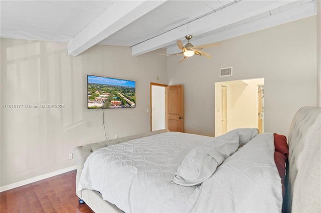 760 E Coco Plum Cir, Plantation, FL 33324 - bedroom with wood finished floors, ceiling fan, and baseboards