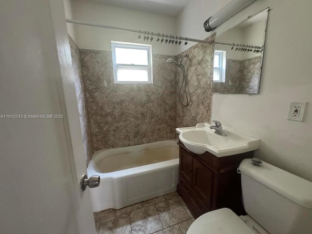 218 SW 10th St, Fort Lauderdale, FL 33315 - full bath featuring vanity, toilet, shower / bathtub combination, and healthy amount of natural light
