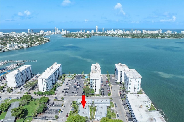 1884 Galleon St Unit 1, North Bay Village, FL 33141 - bird's eye view of skyline and a nearby body of water