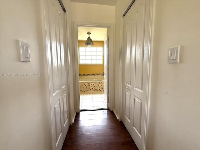 9772 SW 159th Ave, Miami, FL 33196 - corridor with dark wood-style floors