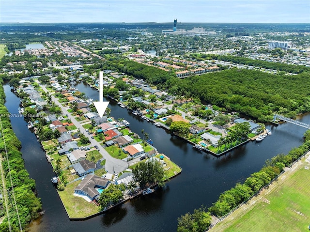 4465 SW 37th Ave, Dania Beach, FL 33312 - aerial perspective of suburban area featuring a large body of water