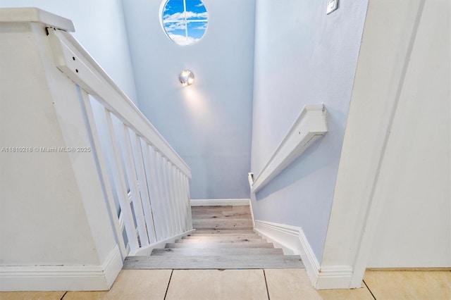 18110 SW 153rd Ct, Miami, FL 33187 - staircase featuring tile patterned floors and baseboards