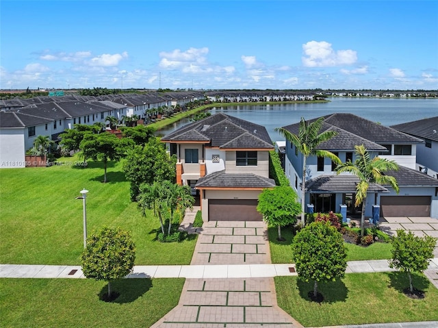 9145 NW 154th Ter, Miami Lakes, FL 33018 - aerial view of residential area with a large body of water