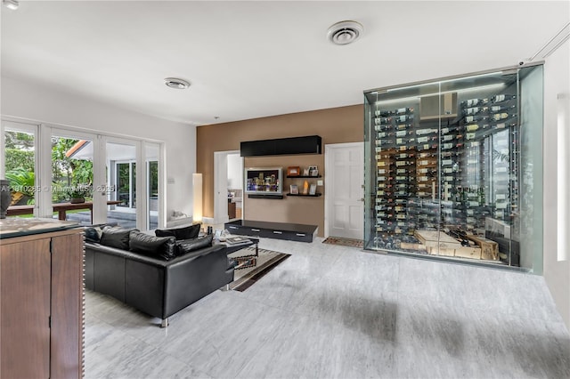 259 E Shore Dr E, Miami, FL 33133 - living area with french doors