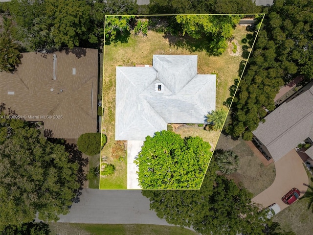 2394 NW 7th Ct, Delray Beach, FL 33445 - aerial view of property and surrounding area with property boundaries highlighted
