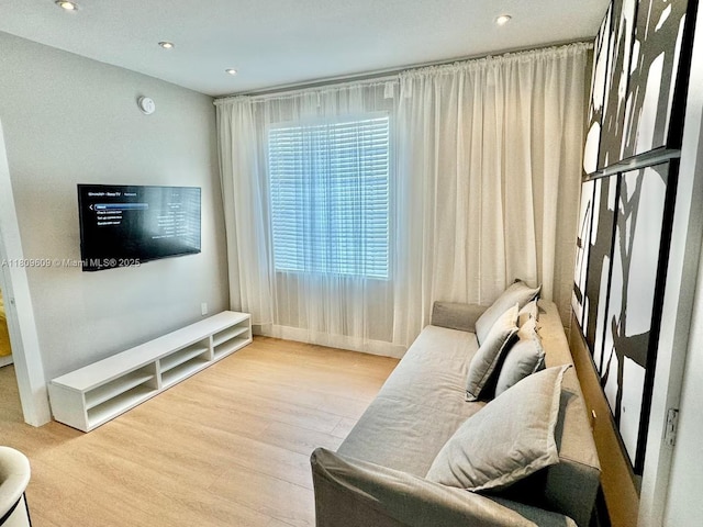 750 Collins Ave Unit 206, Miami Beach, FL 33139 - living area with wood finished floors and recessed lighting