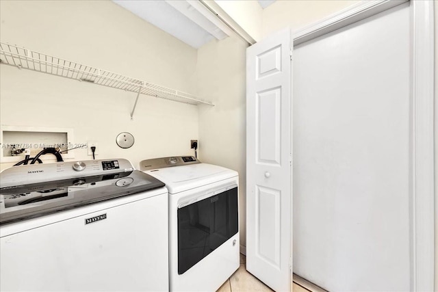 18018 SW 30th Ct, Miramar, FL 33029 - laundry room featuring separate washer and dryer and light tile patterned flooring
