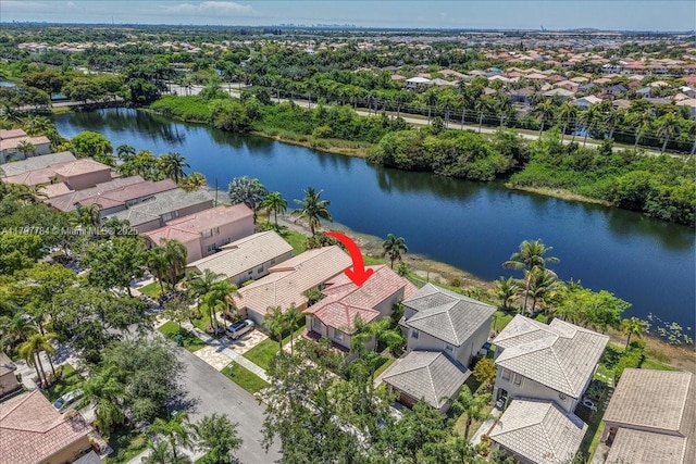 18018 SW 30th Ct, Miramar, FL 33029 - aerial perspective of suburban area featuring a large body of water