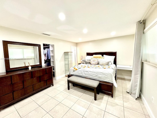 18830 NW 65th Ct, Hialeah, FL 33015 - bedroom with light tile patterned floors, recessed lighting, and baseboards