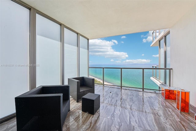 9703 Collins Ave Unit 2615, Bal Harbour, FL 33154 - balcony with view of water and beach