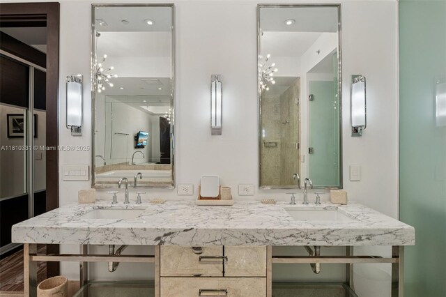 9703 Collins Ave Unit 2615, Bal Harbour, FL 33154 - full bathroom with double vanity