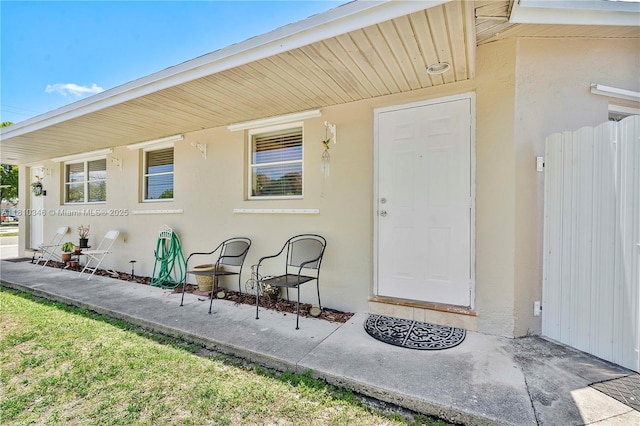 5829 Taylor St, Hollywood, FL 33021 - doorway to property featuring stucco siding
