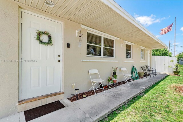5829 Taylor St, Hollywood, FL 33021 - property entrance featuring stucco siding